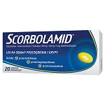 Scorbolamid, tabletki na gorączkę i ból związany z przeziębieniem, 20 szt.
