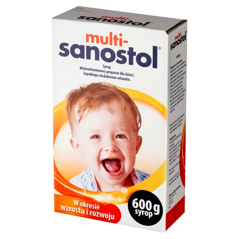 Multi-Sanostol, syrop na niedobór witamin dla dzieci, 600 g