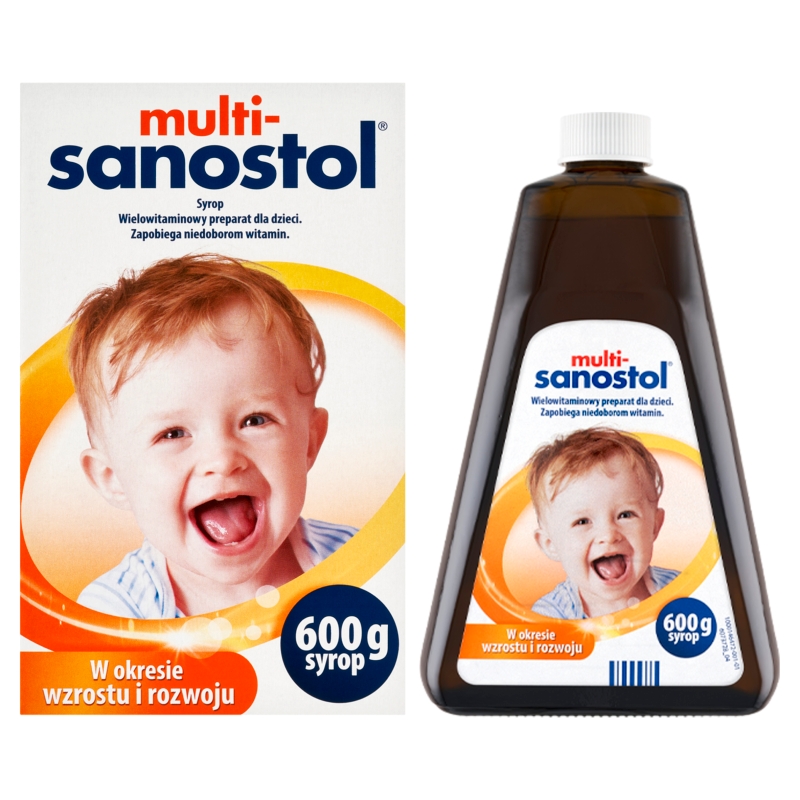 Multi-Sanostol, syrop na niedobór witamin dla dzieci, 600 g