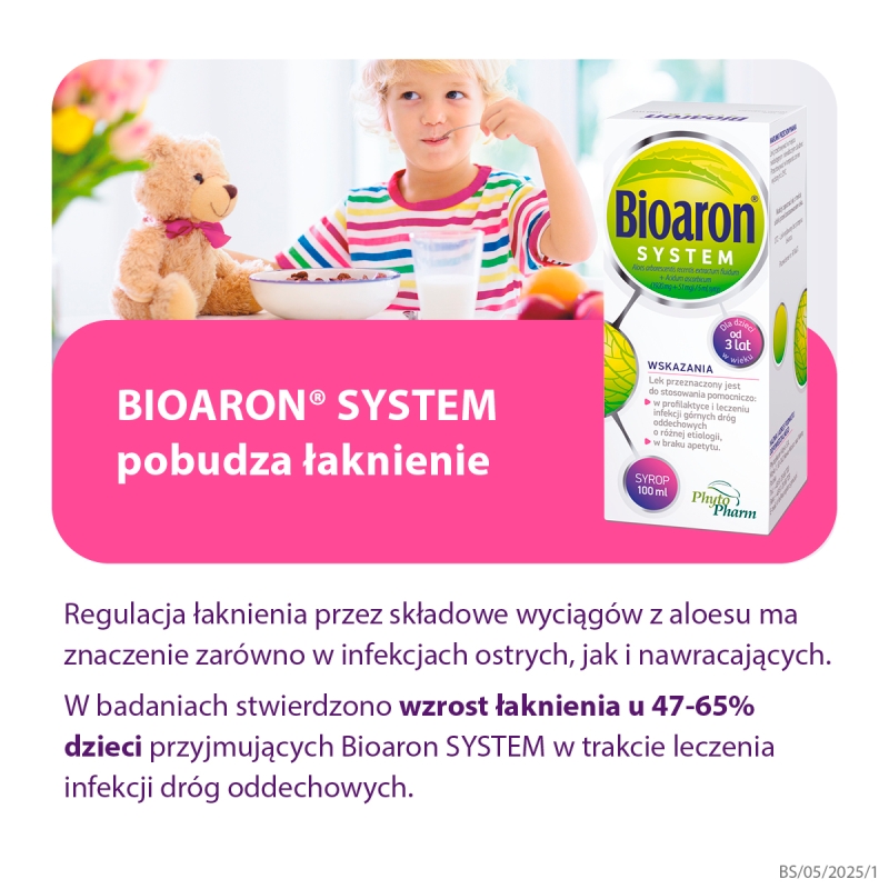 Bioaron System, syrop na infekcje górnych dróg oddechowych, butelka 100 ml