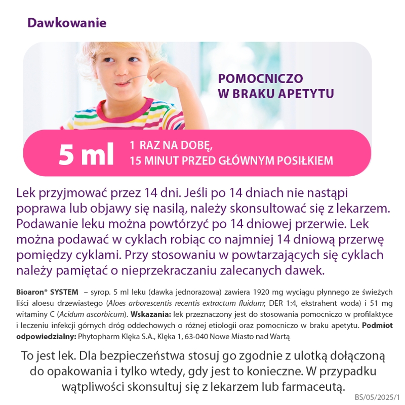 Bioaron System, syrop na infekcje górnych dróg oddechowych, butelka 100 ml