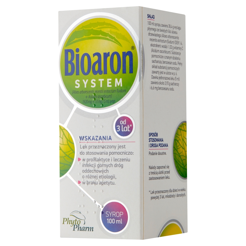 Bioaron System, syrop na infekcje górnych dróg oddechowych, butelka 100 ml