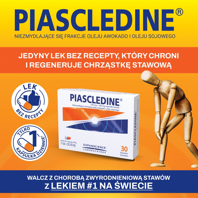 Piascledine, kapsułki na objawy choroby zwyrodnieniowej stawów kolanowych, 30 szt.