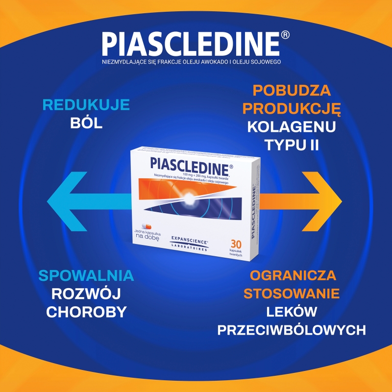 Piascledine, kapsułki na objawy choroby zwyrodnieniowej stawów kolanowych, 30 szt.