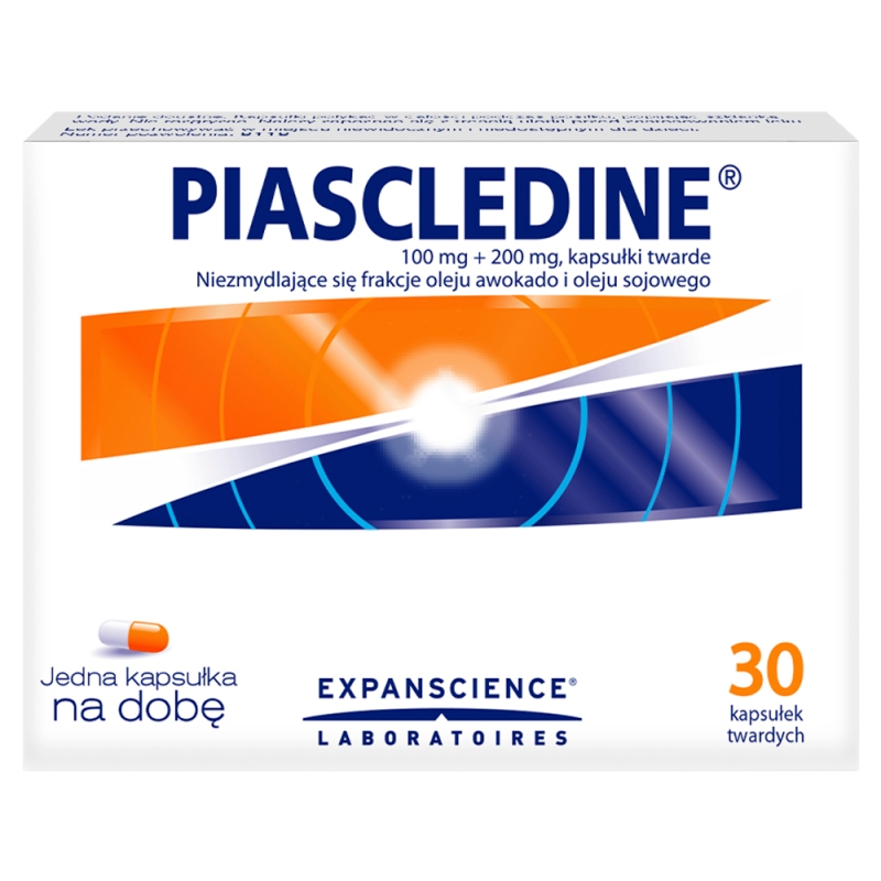 Piascledine kapsułki na objawy choroby zwyrodnieniowej stawów kolanowych, 30 szt.