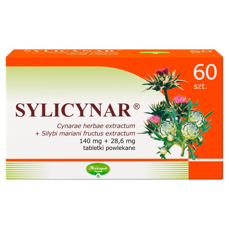 Sylicynar tabletki na zaburzenia czynności wątroby, przy podwyższonym cholesterolu, 60 szt.