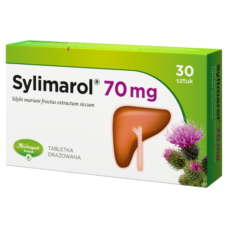 Sylimarol 70 mg, tabletki na zaburzenia czynności wątroby, 30 szt.