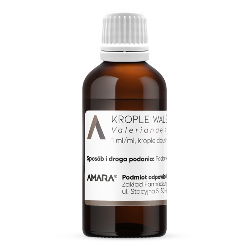 Krople walerianowe, o działniu uspokajającym, butelka 35 g