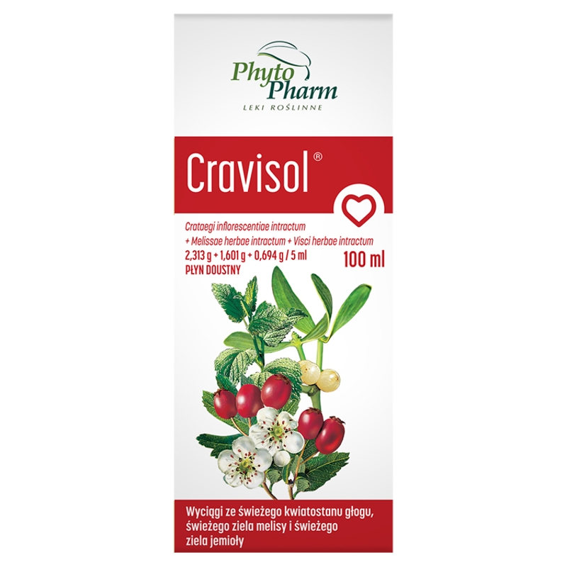 Cravisol płyndoust płyn wspomagający prawidłową pracę serca, 100 ml