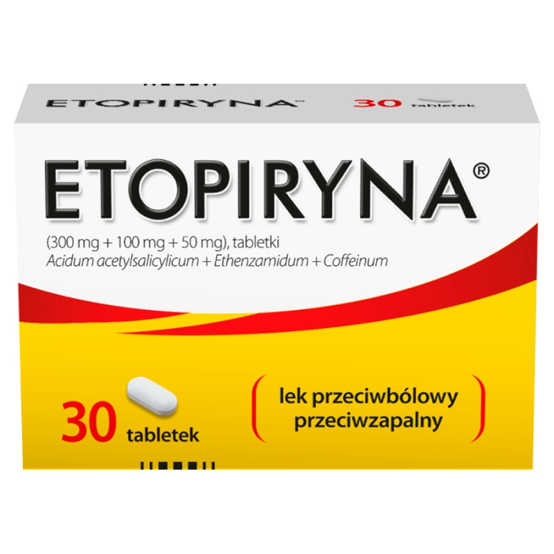 Etopiryna 300 mg + 50 mg + 100 mg, tabletki, 30 szt.