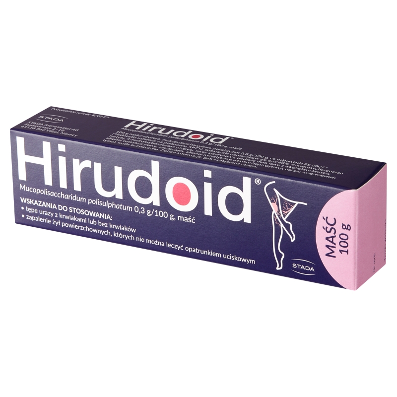 Hirudoid , maść do stosowania na tępe urazy z krwiakami lub bez, 100 g