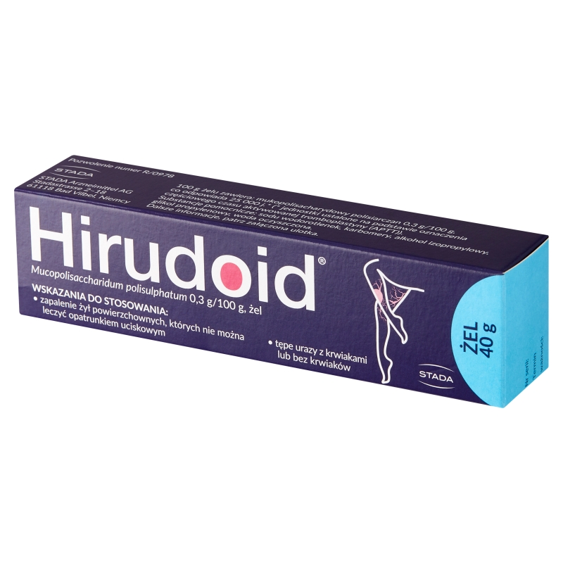 Hirudoid , żel do stosowania na tępe urazy z krwiakami lub bez, 40 g
