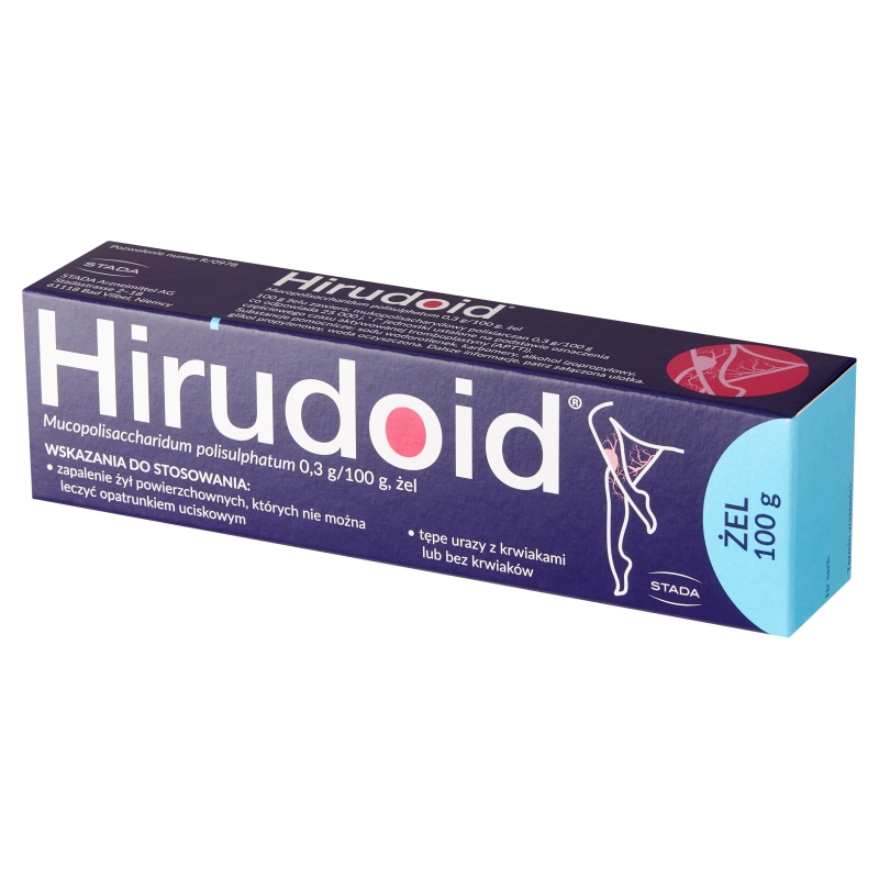 Hirudoid , żel do stosowania na tępe urazy z krwiakami lub bez, 100 g