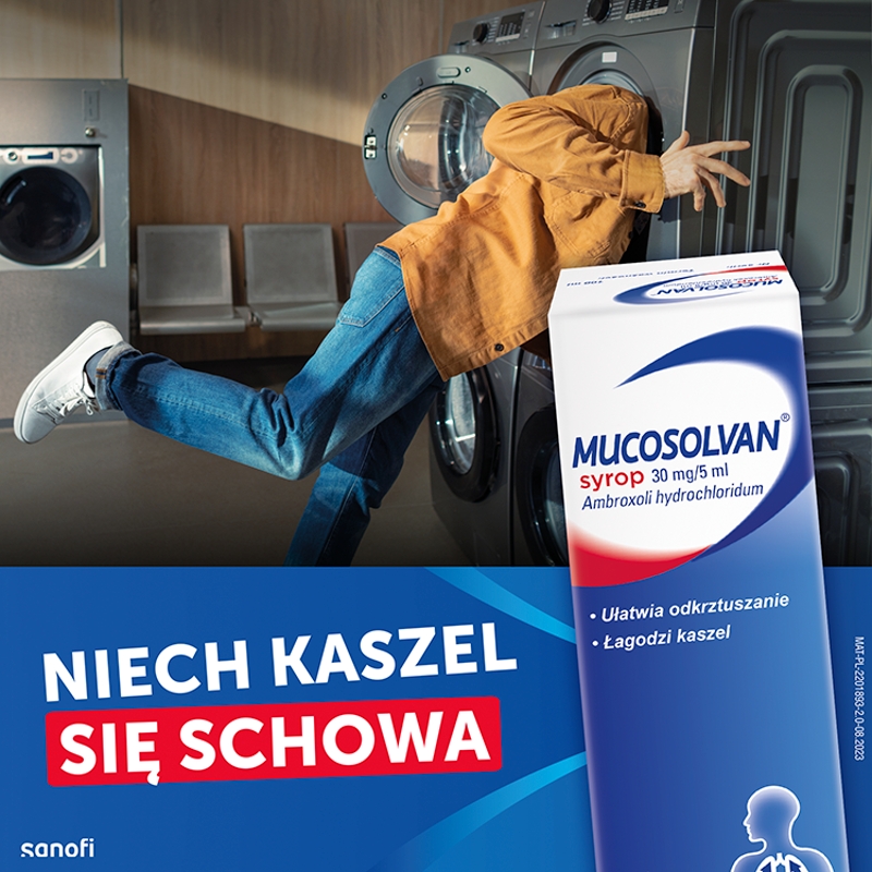 Mucosolvan, syrop wykrztuśny, rozrzedzający wydzielinę, butelka 100 ml