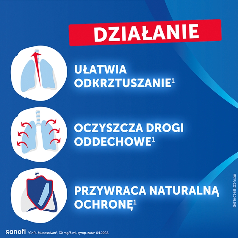 Mucosolvan, syrop wykrztuśny, rozrzedzający wydzielinę, butelka 100 ml