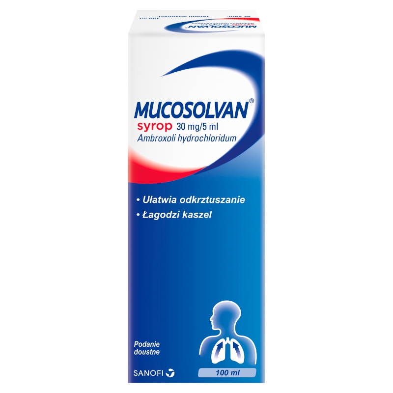 Mucosolvan, syrop wykrztuśny, rozrzedzający wydzielinę, butelka 100 ml