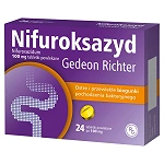 Nifuroksazyd Gedeon Richter tabletki powlekane o działaniu przeciwbiegunkowym, 24 szt.