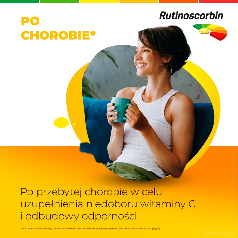 Rutinoscorbin, tabletki powlekane na odporność z witaminą C, 90 szt.