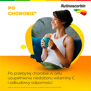 Rutinoscorbin, tabletki powlekane na odporność z witaminą C, 90 szt.