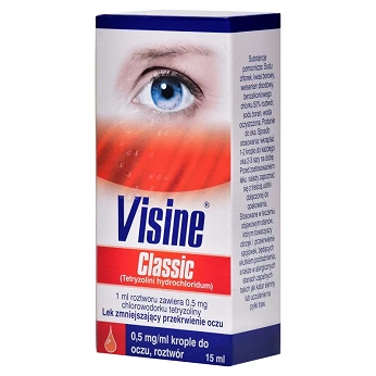Visine Classic, krople do oczu łagodzące swędzenie podrażnienie i bolesność, butelka 15 ml