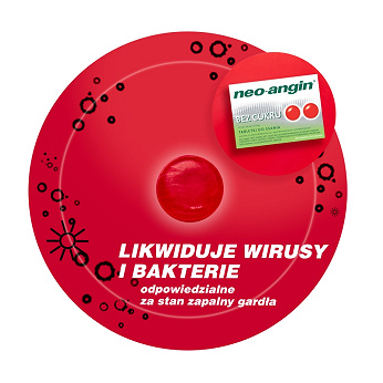 Neo-Angin bez cukru, tabletki do ssania na stan zapalny jamy ustnej i gardła, 24 szt.