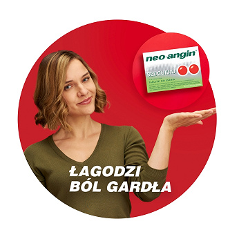 Neo-Angin bez cukru, tabletki do ssania na stan zapalny jamy ustnej i gardła, 24 szt.