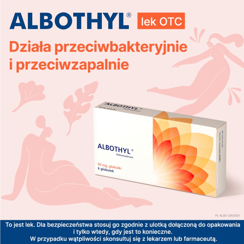 Albothyl , globulki dopochwowe, 6 szt.