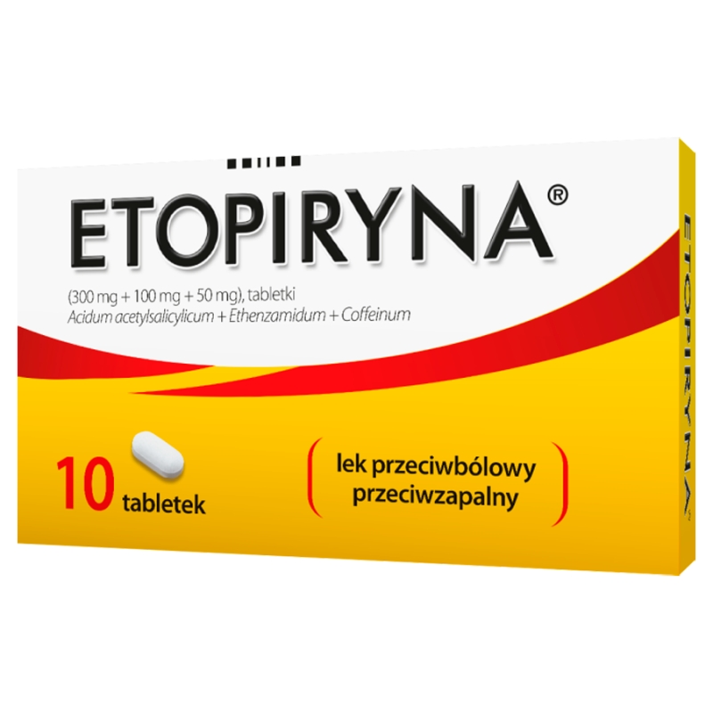 Etopiryna 300 mg + 100 mg + 50 mg tabletki, 10 szt.