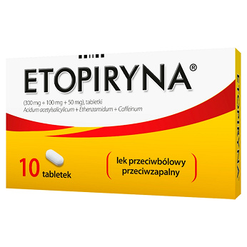 Etopiryna 300 mg + 100 mg + 50 mg, tabletki, 10 szt.