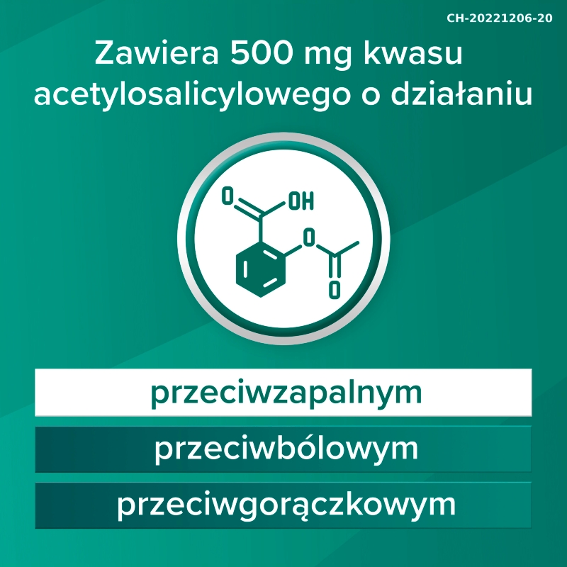 Aspirin, tabletki o działaniu przeciwgorączkowym i przeciwbólowym, 10 szt.