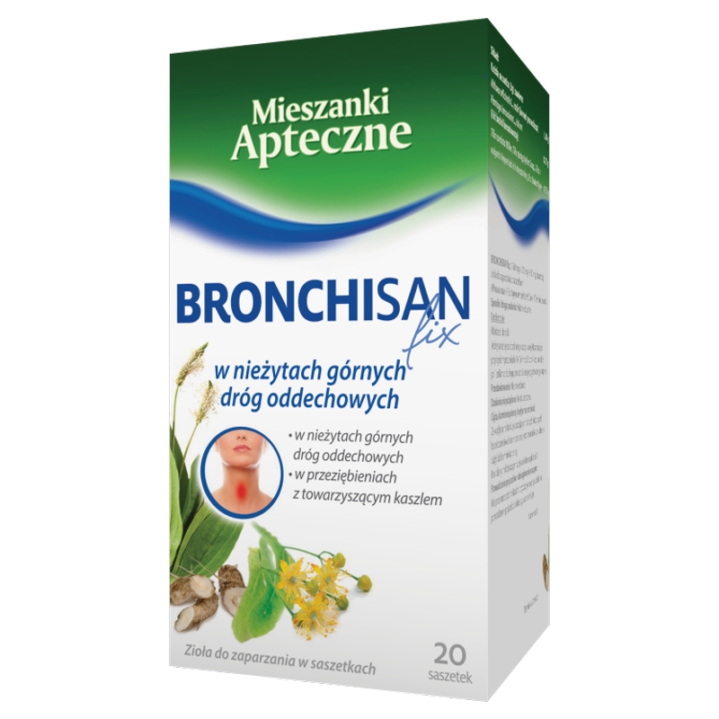 Bronchisan Fix herbata w saszetkach na nieżyt górnych dróg oddechowych, 20 szt.