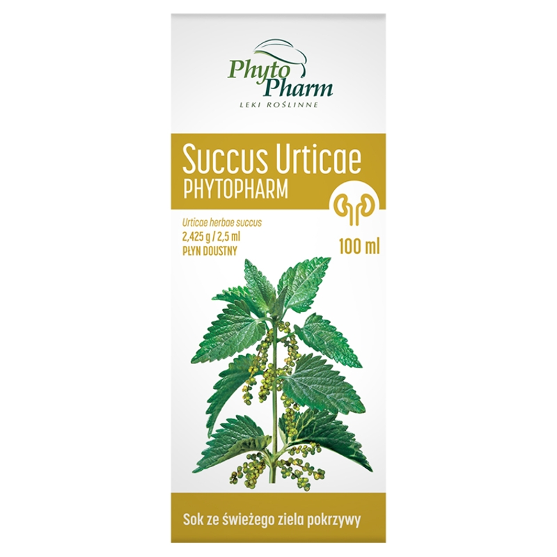 Succus Urticae  preparat na łagodne stany zapalne dróg moczowych, 100 ml