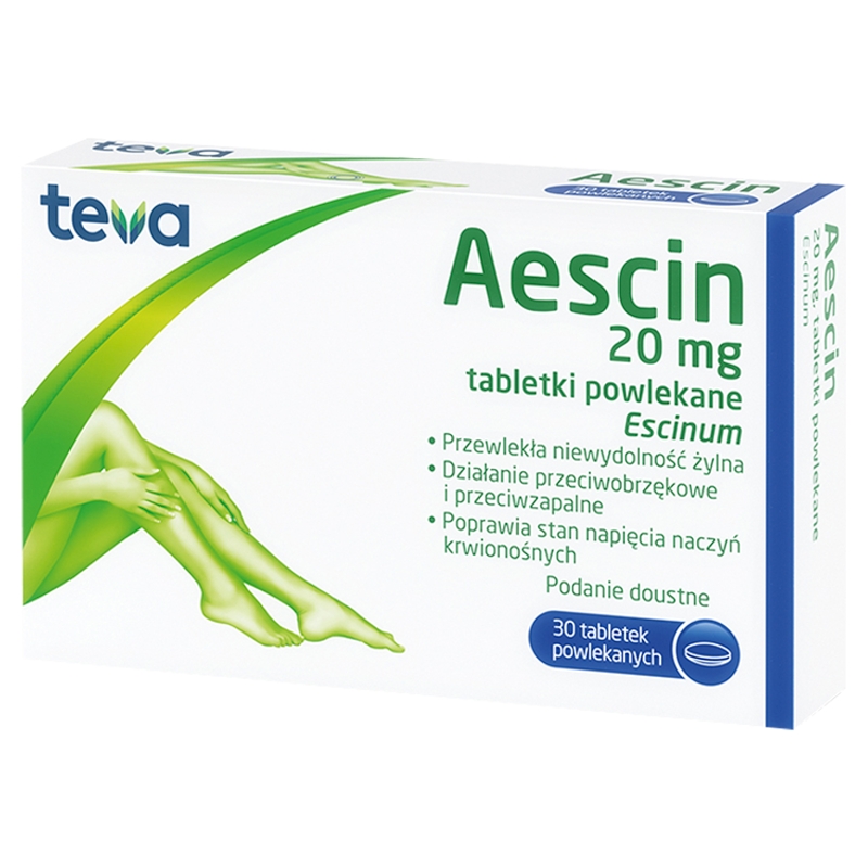 Aescin, tabletki przeciwobrzękowe i przeciwzapalne, 30 szt.
