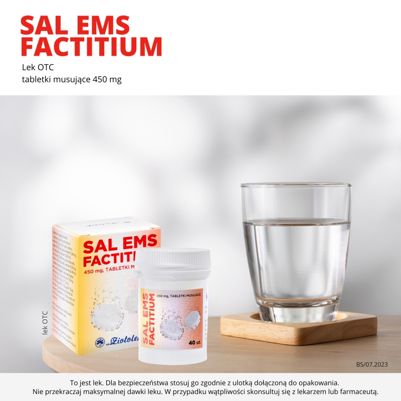 Sal Ems Factitium, tabletki musujące wykrztuśne z solą emską, 40 szt.