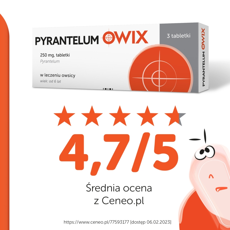 Pyrantelum Polpharma, tabletki na owsiki, 3 szt.