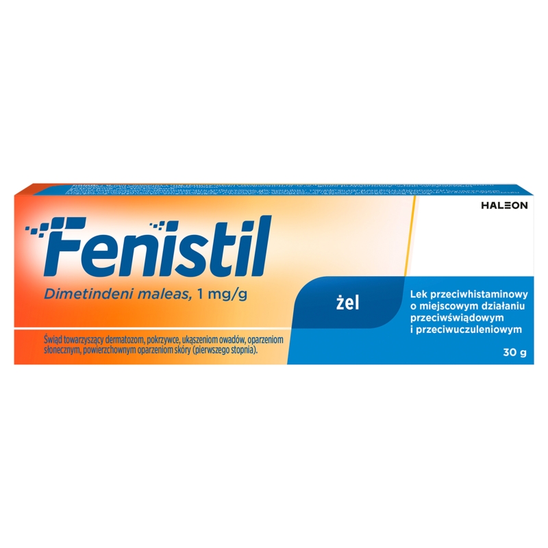 Fenistil, żel o miejscowym działaniu przeciwświądowym i przeciwuczuleniowym, tuba 30 g