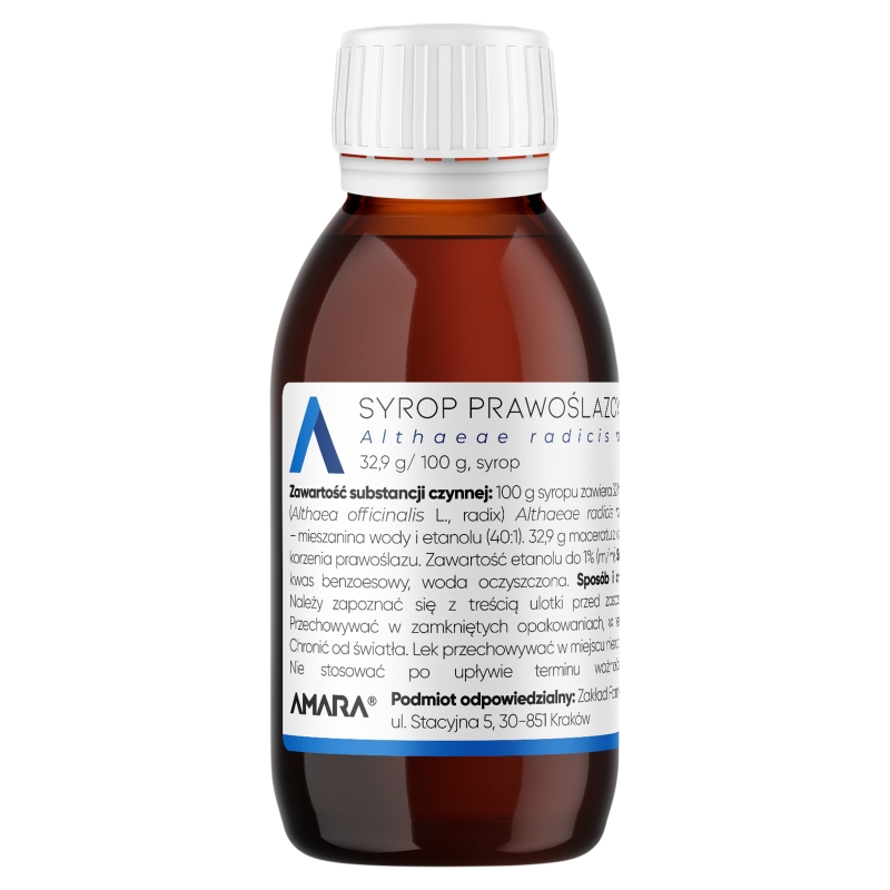 Syrop Prawoślazowy Amara, syrop na suchy kaszel, 125 g