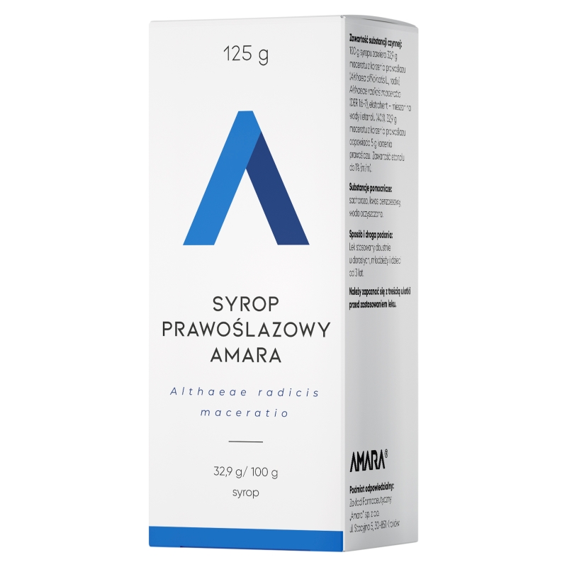 Syrop Prawoślazowy Amara, syrop na suchy kaszel, 125 g