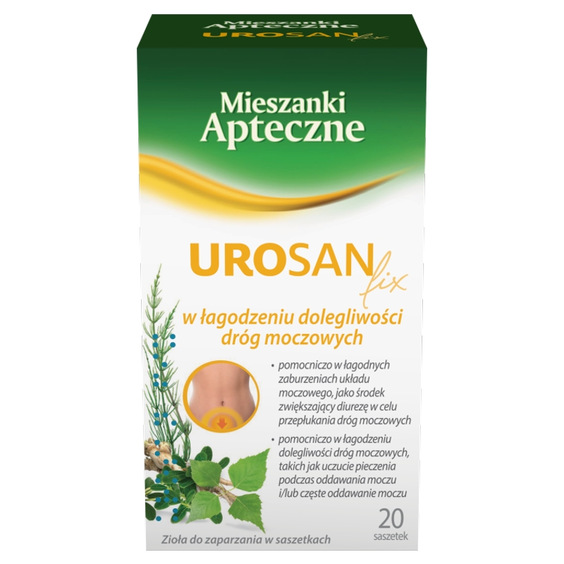 Urosan fix, zioła do zaparzania łagodzące zaburzenia układu moczowego, 20 sasz. x 2 g