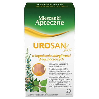 Urosan fix, zioła do zaparzania łagodzące zaburzenia układu moczowego, 20 sasz. x 2 g