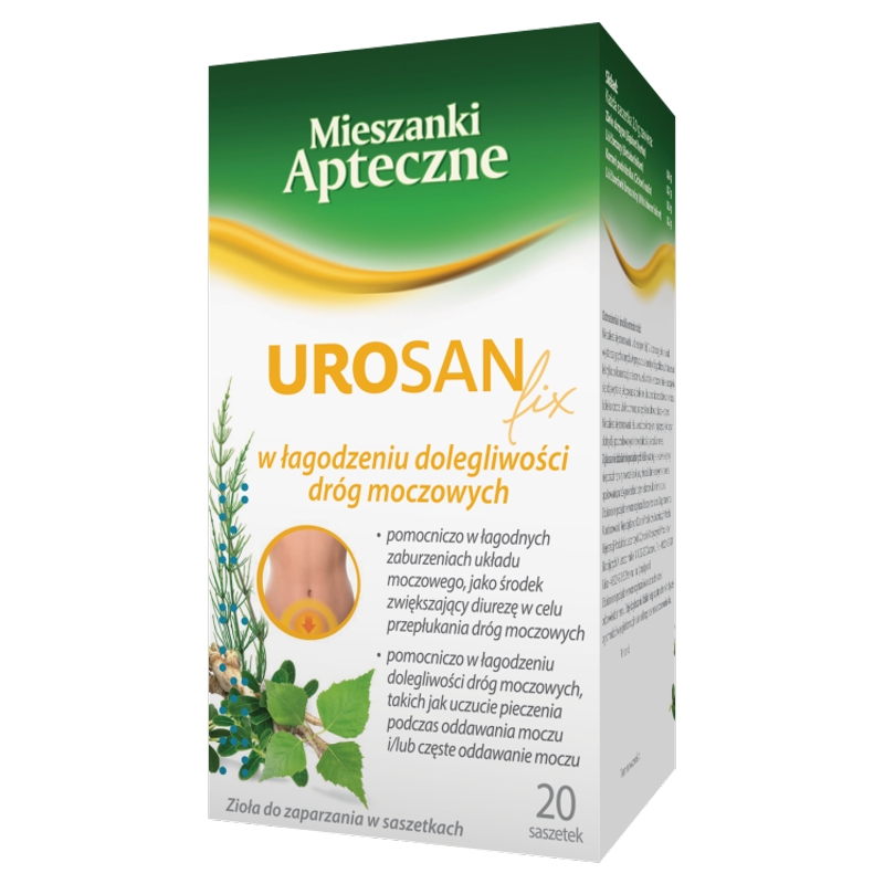 Urosan fix zioła do zaparzania łagodzące zaburzenia układu moczowego, 20 sasz. x 2 g