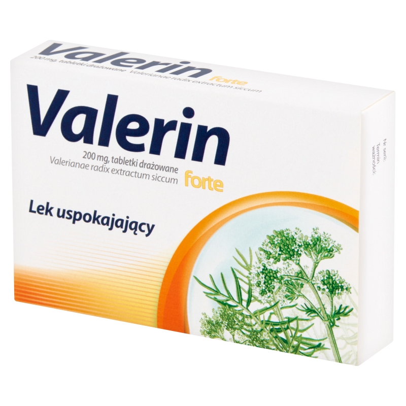 Valerin Forte, drażetki na trudności z zasypianiem, stany napięcia i niepokoju, 15 szt.