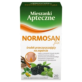 Normosan fix, zioła do zaparzania przeczyszczające, 20 sasz. x 1,4 g