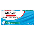 Maalox  tabletki na zgagę i nadkwasowość, 20 szt. 