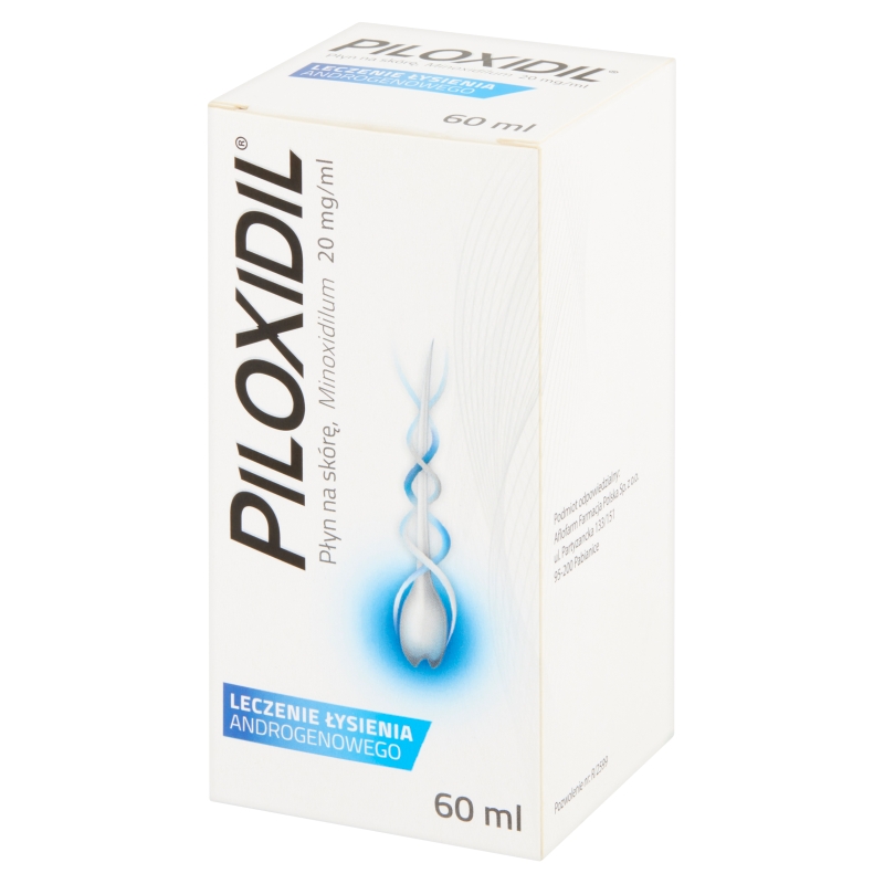 Piloxidil, płyn hamujący wypadanie włosów i stymulujący ich odrost, butelka 60 ml