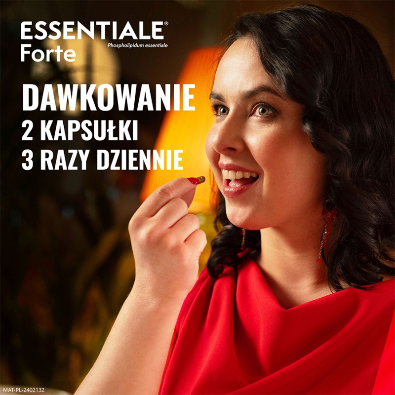 Essentiale Forte, kapsułki roślinne na choroby wątroby, 50 szt.