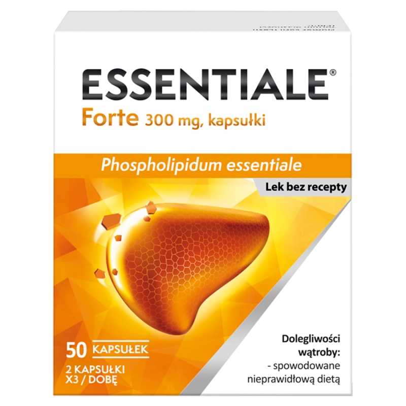 Essentiale Forte kapsułki roślinne na choroby wątroby, 50 szt.