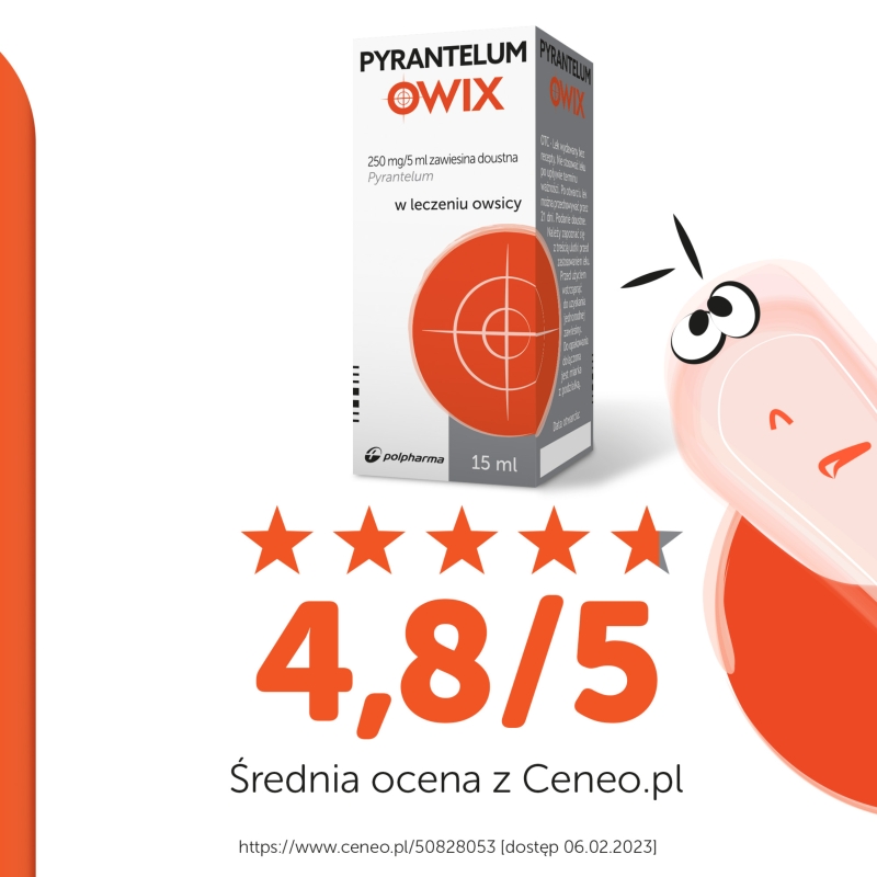 Pyrantelum Medana, zawiesina na owsiki, 15 ml