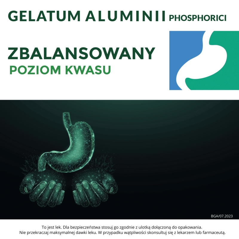 Gelatum Aluminii Phosphorici, zawiesina na zgagę, wrzody żołądka i dwunastnicy, butelka 250 g