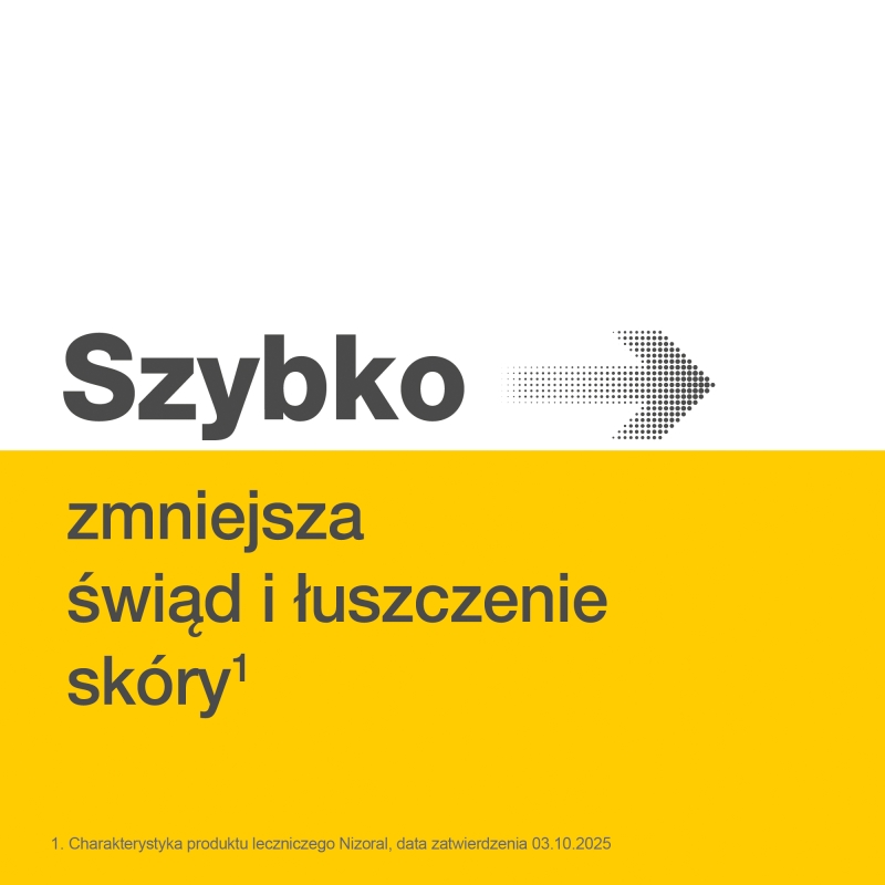 Nizoral, szampon leczniczy zmniejszający łuszczenie i świąd, 6 sasz. x 6 ml